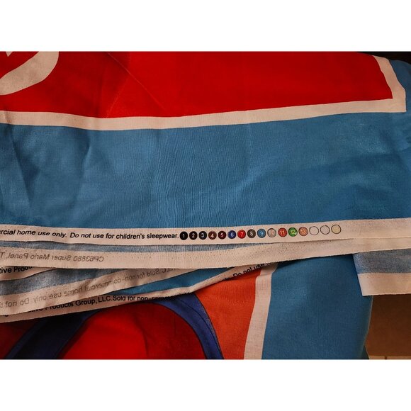 Uncut 8 Panels Nintendo Super Mario cotton Fabric 36x45" each Fabric Craft - Picture 12 of 12